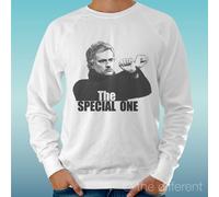 FELPA UOMO LEGGERA SWEATER BIANCO " JOSE MOURINHO THE SPECIAL ONE INTER "