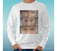 FELPA UOMO LEGGERA SWEATER BIANCO " L BUONO IL BRUTTO E IL CATTIVO WESTERN"