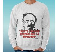FELPA UOMO LEGGERA SWEATER GRIGIO CHIARO GREY CITAZIONE FUNNY HANNIBAL LECTER