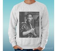 FELPA UOMO LEGGERA SWEATER GRIGIO CHIARO GREY " EDDIE MURPHY "