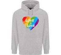 Felpa Uomo LGBT Love Is Love Gay Pride Day Awareness