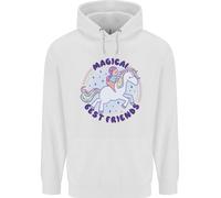 Felpa Uomo Magica Con Amici E Una Ragazza Che Cavalca Un Unicorno