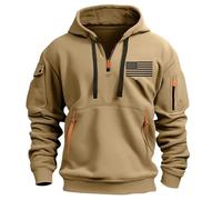 Felpa Uomo Mezza Zip E Cappuccio Invernale Morbido Tinta Unita Hoodie Con Tasche Oversize Leggera Casual Pullover Sportivo Firmate Streetwear Felpa Y2k Autunno Manica Lunga Sweatshirt Jogging
