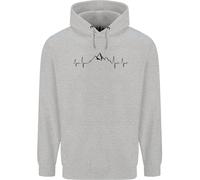 Felpa Uomo Mountain ECG Hiking Trekking Climbing Pulse