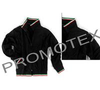 felpa uomo nera tricolore Italia interno felpato nero calda morbida racing team