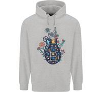 Felpa Uomo Peace Grenade Anti-War Pacifist World Hippy