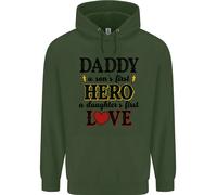 Felpa Uomo Per Il Giorno Del Padre Amore Della Figlia E Del Figlio Eroe Papà