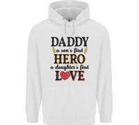 Felpa Uomo Per Il Giorno Del Padre Amore Della Figlia E Del Figlio Eroe Papà