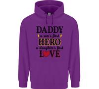 Felpa Uomo Per Il Giorno Del Padre Amore Della Figlia E Del Figlio Eroe Papà