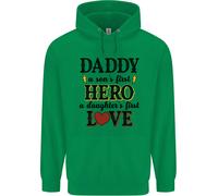 Felpa Uomo Per Il Giorno Del Padre Amore Della Figlia E Del Figlio Eroe Papà