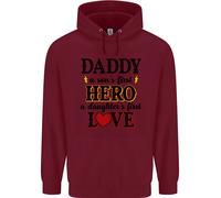 Felpa Uomo Per Il Giorno Del Padre Amore Della Figlia E Del Figlio Eroe Papà