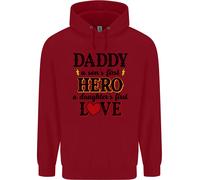 Felpa Uomo Per Il Giorno Del Padre Amore Della Figlia E Del Figlio Eroe Papà