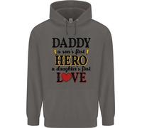 Felpa Uomo Per Il Giorno Del Padre Amore Della Figlia E Del Figlio Eroe Papà