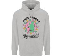 Felpa Uomo Rave Around The World Dance Music Acid Raver