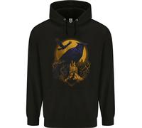 Felpa Uomo Raven E Casa Infestata Luna Halloween