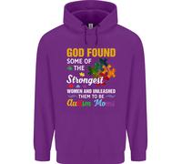 Felpa Uomo Religiosa Autismo Mamma Autistica Dio ASD