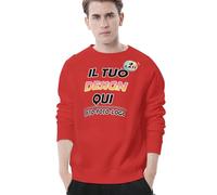 Felpa Uomo Senza Cappuccio Personalizzata Felpe Donna Personalizzate Felpa Il Tuo Quadro con Foto e/o Testo Hoodie Leggera Oggetti Personalizzabili Idea Regalo
