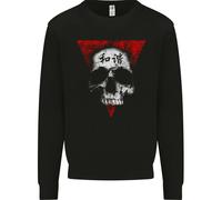 Felpa Uomo Skull Gothic Biker Motorbike Peace Harmony