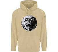 Felpa Uomo Skull Moon Gothic Halloween Zombie Biker