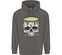 Felpa Uomo Skull Snare Drum Drummer Drumming