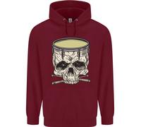 Felpa Uomo Skull Snare Drum Drummer Drumming