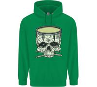 Felpa Uomo Skull Snare Drum Drummer Drumming