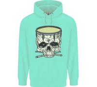 Felpa Uomo Skull Snare Drum Drummer Drumming