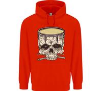 Felpa Uomo Skull Snare Drum Drummer Drumming