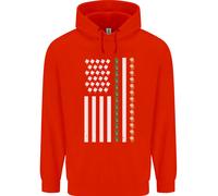 Felpa Uomo St Patricks Day USA Flag America Beer Alcohol