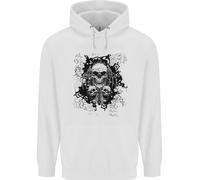 Felpa Uomo Tattoo Gotico Demone Tre Teschi