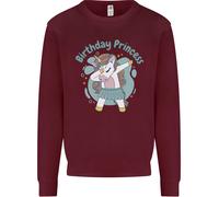 Felpa Uomo Unicorn Compleanno Principessa 4° 5° 6° 7° 8°