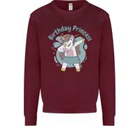 Felpa Uomo Unicorn Compleanno Principessa 4° 5° 6° 7° 8°