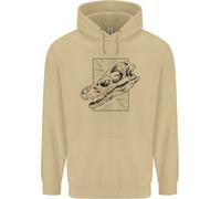 Felpa Uomo Velociraptor Skull Dinosaurs Palaeontology