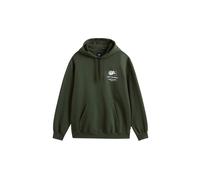 Felpa Vans unisex, con maxi logo, colore verde, vestibilità regular, modello ...
