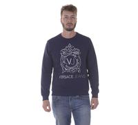 Felpa Versace Jeans Sweatshirt Hoodie SLIM Cotone Uomo Blu B7GPA7F0 231