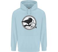 Felpa Viking Crow Celtico Norreno Valhalla Odin Thor Uomo