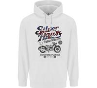 Felpa Vintage Da Moto Silver Hawk Con Bandiera Union Jack Uomo