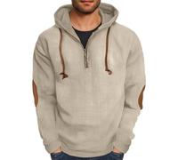 Felpa vintage da uomo a mezza zip da uomo in velluto a coste patch felpa con cappuccio felpe in pile pullover felpe sportive con scollo a V felpa con cappuccio moda maglione a maniche lunghe casual