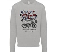 Felpa Vintage Silver Hawk Con Bandiera Union Jack Uomo