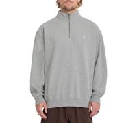 Felpa Volcom Single Stone A Mezza Zip - Grigio Melange