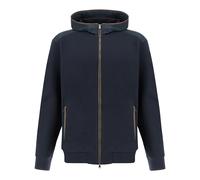 Felpa X-Soft zip up in viscosa con dettagli in Alcantara®, Uomo, Blu, Taglia: M