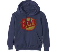 Bowie David - Felpa # Xl Unisex Blue # Vintage Diamond Dogs Logo