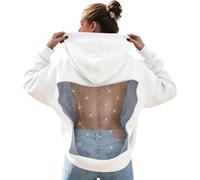 Felpa Zip Donna Quarter Zip sul Collo Pullover Oversize Maniche Raglan Tasca Kangaroo Tessuto Morbido Felpa Leggera Donna Tinta Unita Ideale per Palestra Yoga e Scuola Primavera Autunno Tagile B801