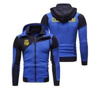 Felpa Zip Uomo Cob.ra kai, Giubbotto Felpa con Zip, Felpe a Manica Lunga Cappotti Adolescenti Regalo, Aperte(Blue,3XL)