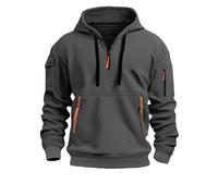 Felpa Zip Uomo Con Cappuccio, Felpa Con Zip a Un Quarto Full Zip Giacca Felpa Con Cappuccio Con Zip Ottima Qualità Molto Morbida E Robustaper Il Tempo Libero O Il Lavoro Felpa Con Zip Uomo Pullover