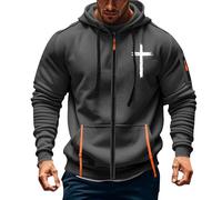 Felpa Zip Uomo con Cappuccio Felpa Leggera da Esterno con Tasche Giacca Classiche a Tinta Unita Maniche Lunghe Jogging Felpe Casual Comoda Traspiranti Abbigliamento da Lavoro Autunnale E Invernale