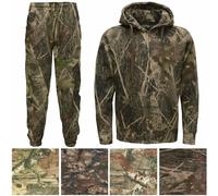 Felpa Zip Uomo mimetica Jungle Verde in pile con Cappuccio Tasche, S-5XL