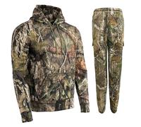 Felpa Zip Uomo mimetica Jungle Verde in pile con Cappuccio Tasche, S-5XL