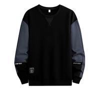 Felpe alla moda larghe da uomo leggere e larghe felpe con cappuccio autunnali alla moda girocollo casual maglioni sportivi grafica sottile college allenamento universitario felpe anime vintage, Nero