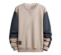 Felpe alla moda larghe da uomo leggere e larghe felpe con cappuccio autunnali alla moda girocollo casual maglioni sportivi grafica sottile college allenamento universitario felpe anime vintage, cachi